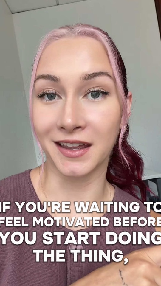 Victoria McCartney explaining why waiting to feel motivated does not work